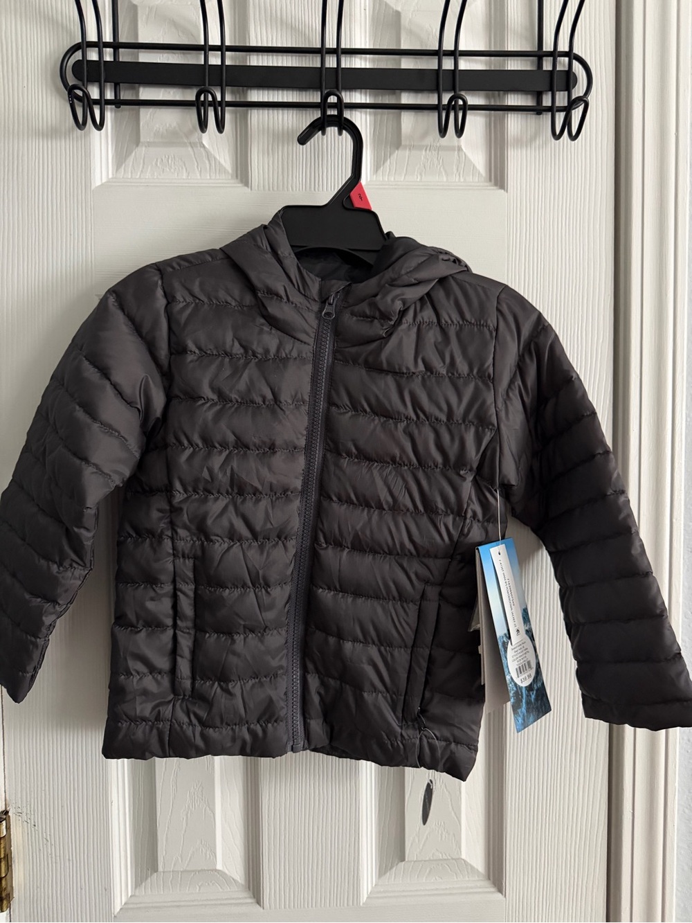 Iceberg Kids Black Quilted Hooded Puffer Jacket